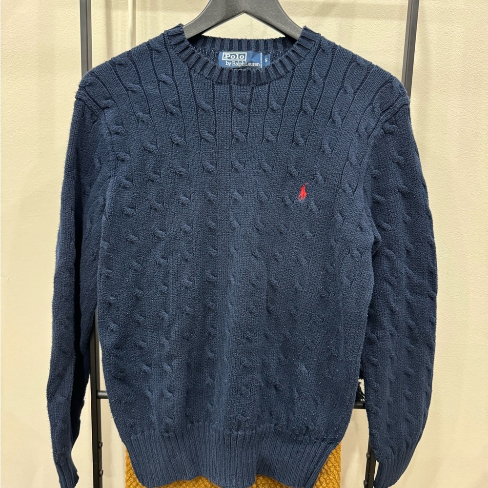 Polo Ralph Lauren navy cable sweater men’s size small